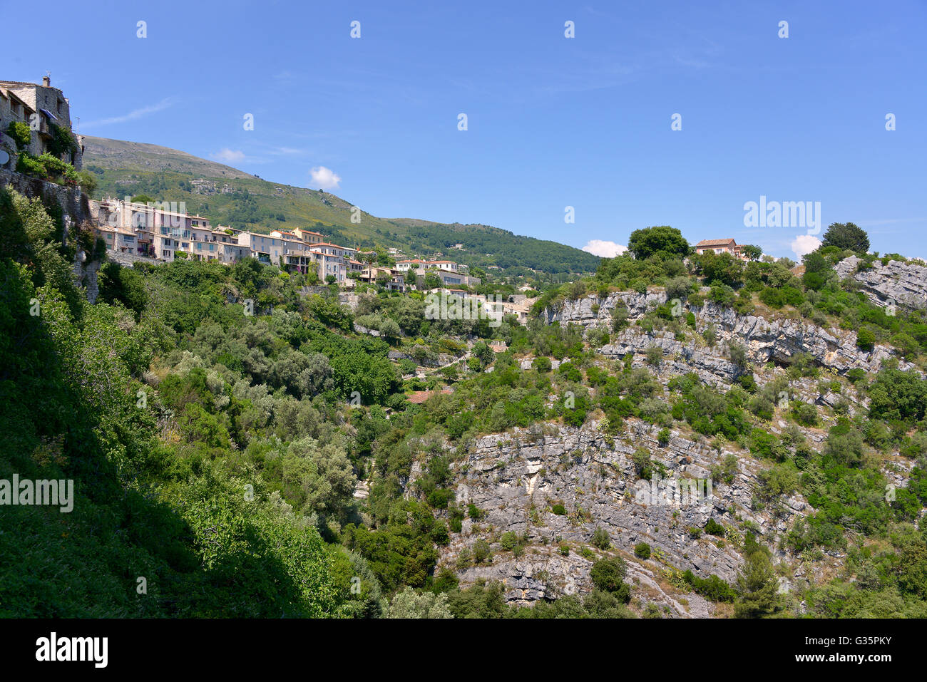 Dorf von Tourrettes-Sur-Loup im südöstlichen Frankreich, Region Provence, Departement Alpes-Maritimes Stockfoto