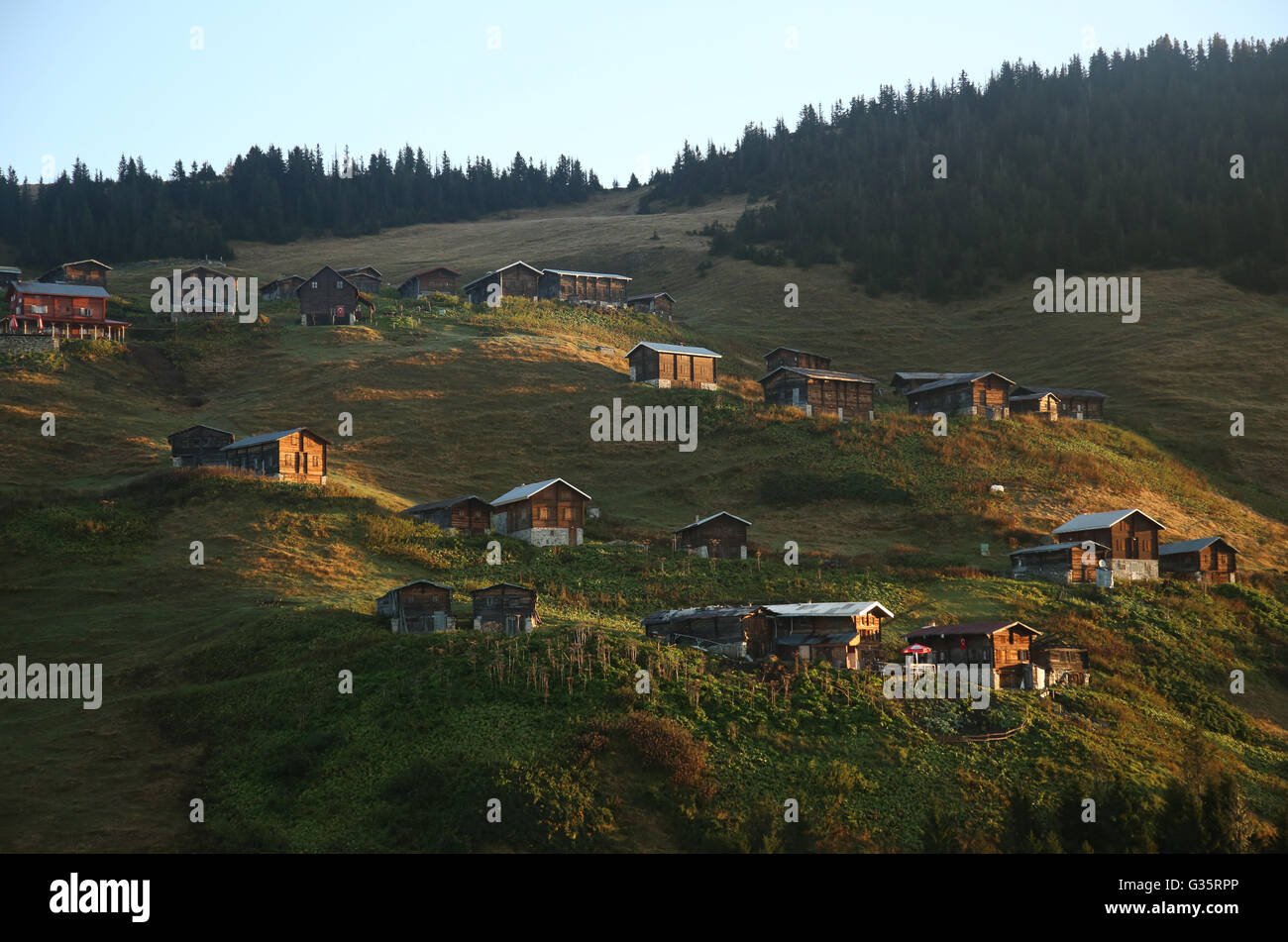 Pokut Highland Pass Häuser im Schwarzmeer-Region der Türkei Stockfoto