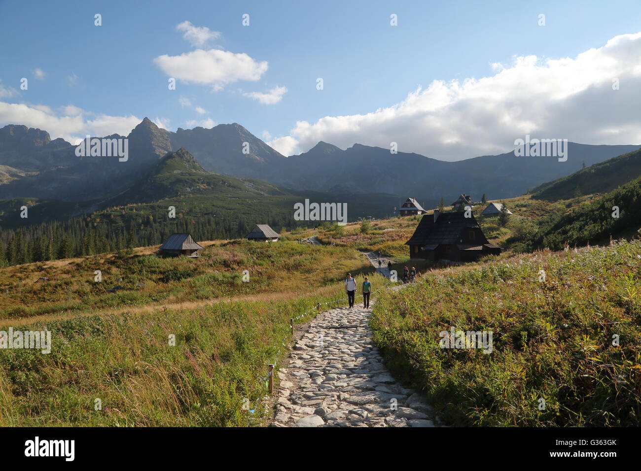 Traditionellen Holzhütten in Tatra, Polen Stockfoto