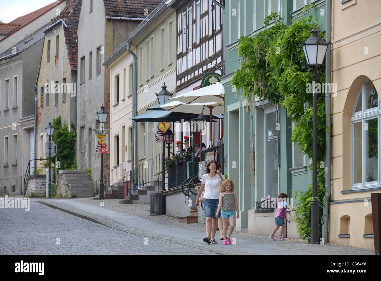 Magdeburger Straße, Bad Belzig, Brandenburg, Deutschland Stockfoto