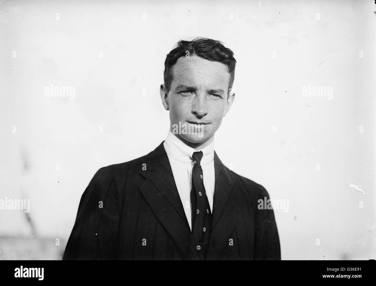 Tom Sopwith (1888-1989), frühe Flieger und Gründer der Sopwith Aviation Company. Sein Geschäft gebaut 18.000 Flugzeuge für Großbritannien im ersten Weltkrieg, darunter die berühmte Sopwith Camel. . Stockfoto