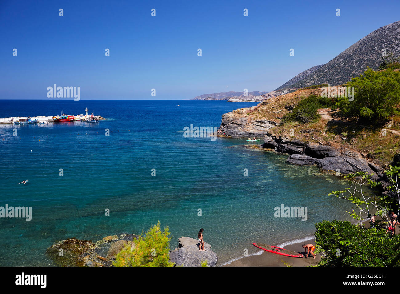 Meeresküste in Bali auf Kreta im Sommer Stockfoto