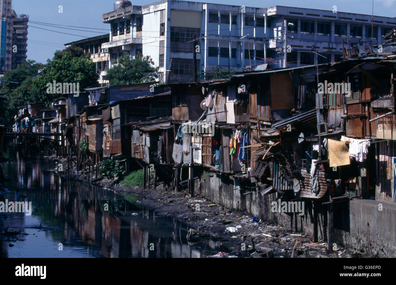 Tondo Hausbesetzer und Shanty Stadt, Manila, Philippinen Stockfoto