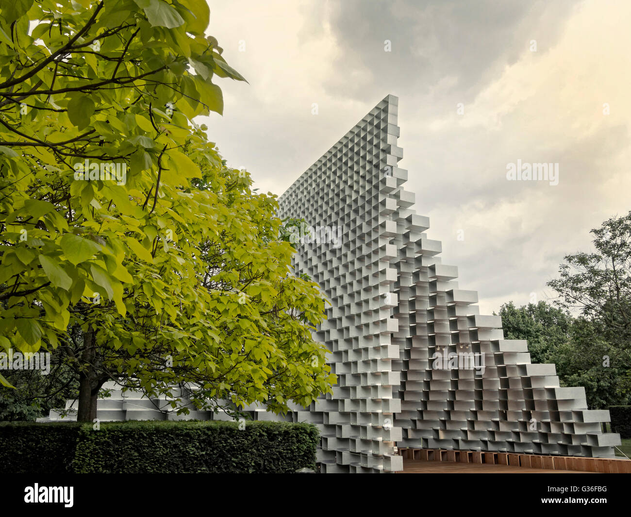 Die 2016 Serpentine Gallery Pavillon von Bjarke Inges entworfen. Stockfoto