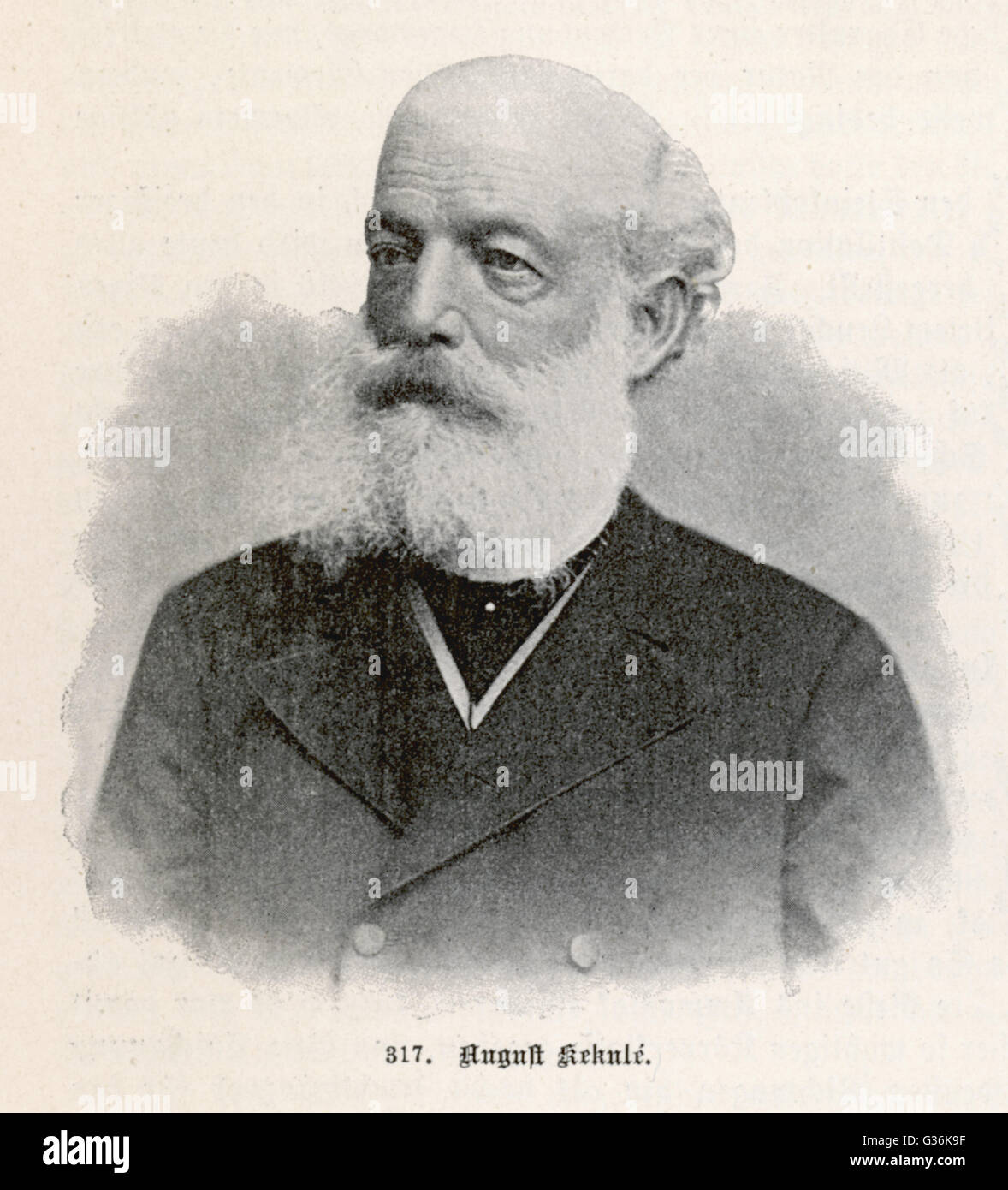 August Kekule (1829-1896), deutscher Chemiker Stockfoto