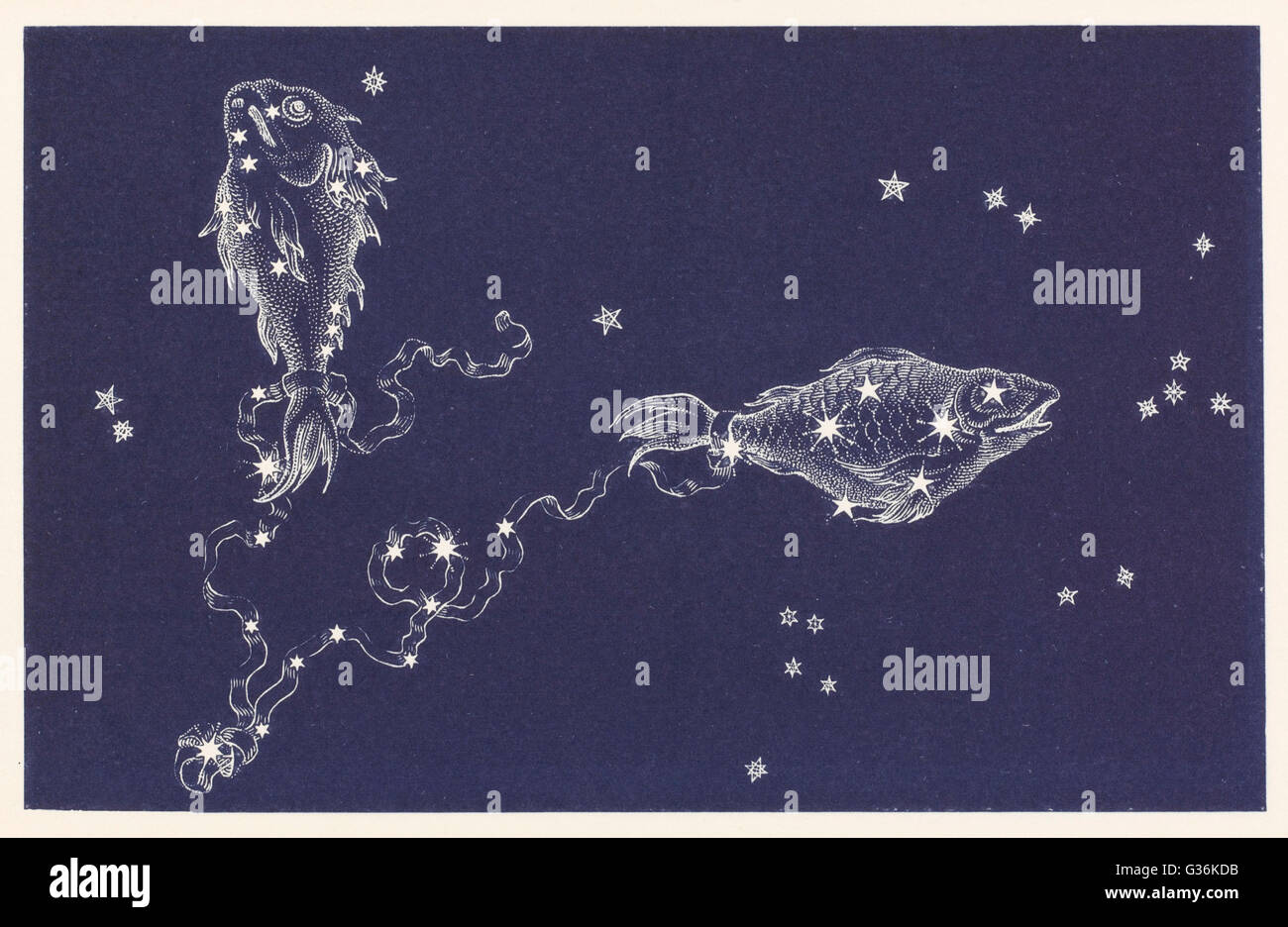 Das Sternbild Fische Datum: Nicht bekannt Stockfoto