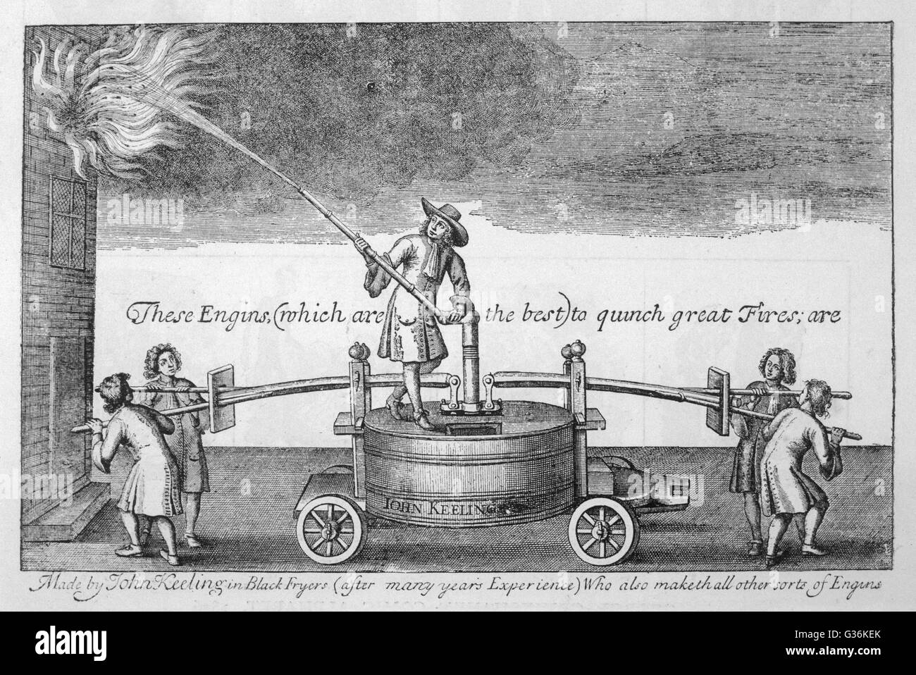 Brandausrüstung des 17.. Jahrhunderts Stockfoto