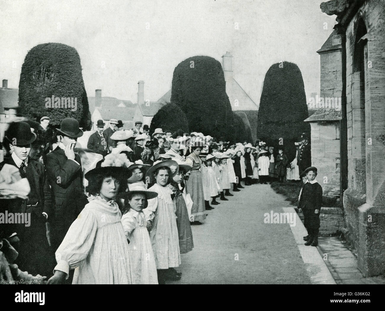 Painswick-Clipping 1902 Stockfoto