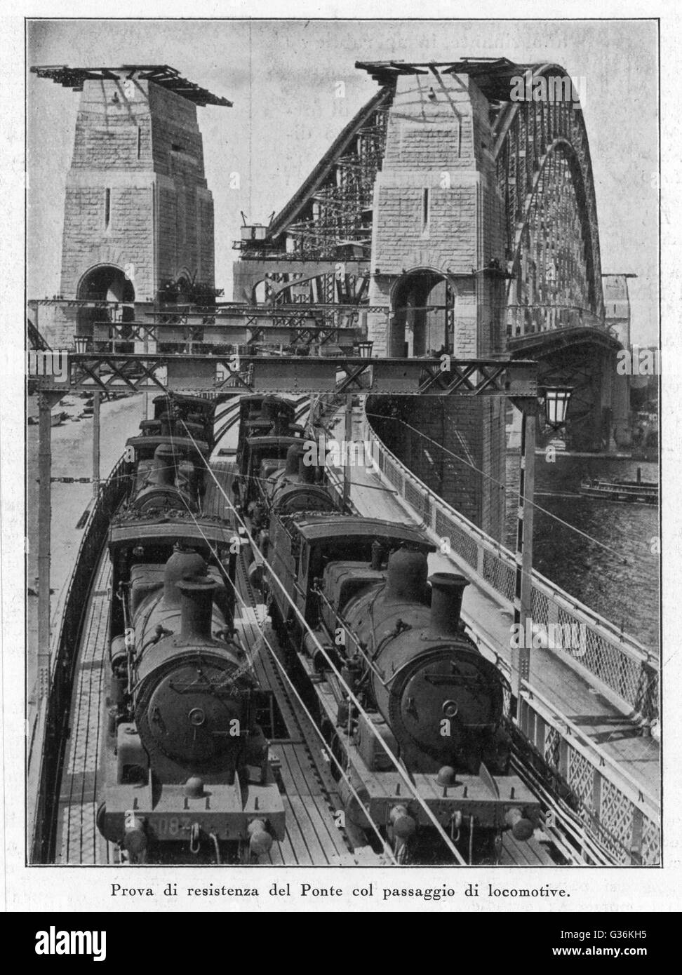 Ich Teste Die Sydney Harbour Bridge Stockfoto