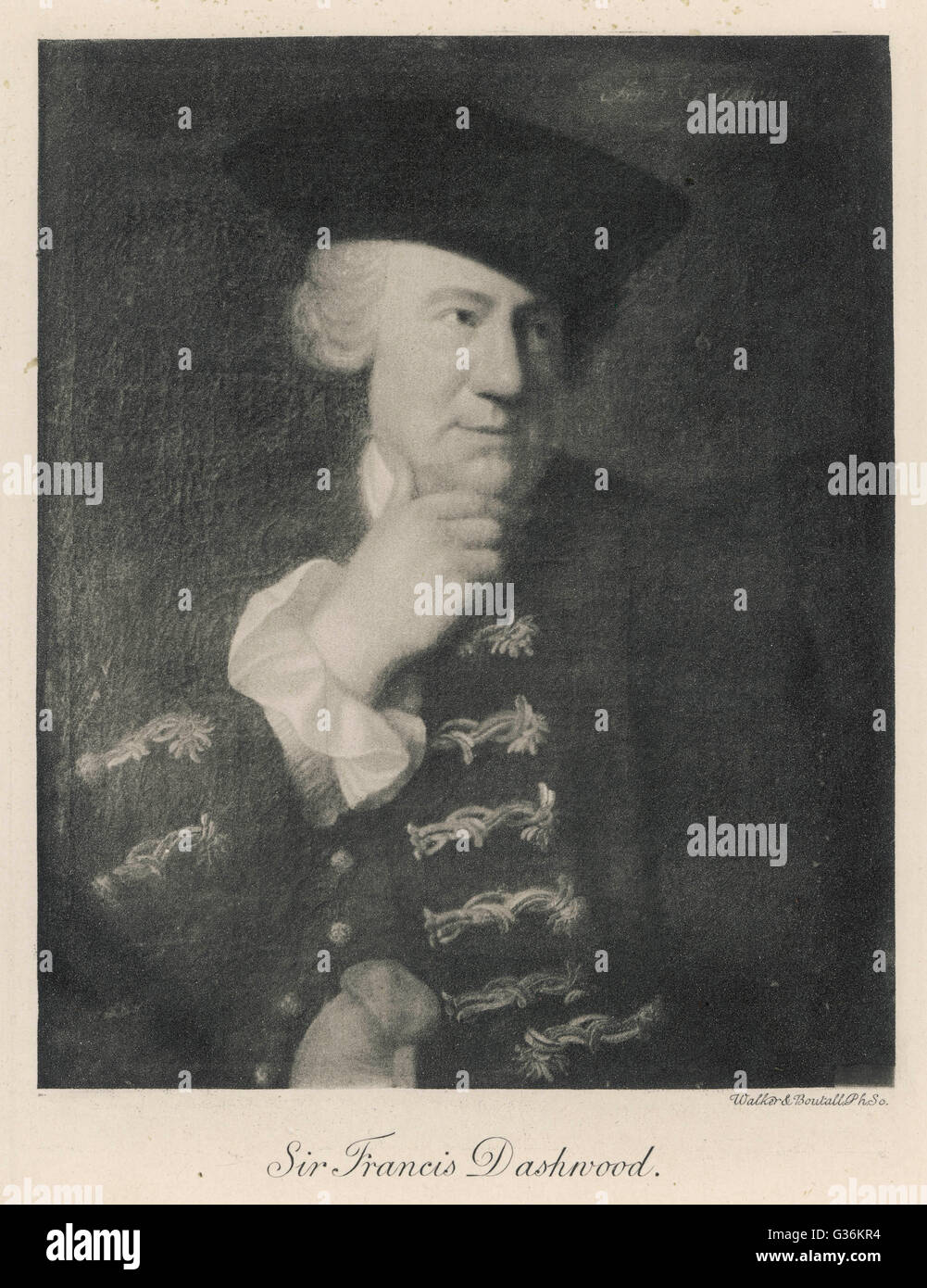 Sir Francis Dashwood (1708-1781) exzentrischen Adligen. Gründer des Hellfire Club Stockfoto
