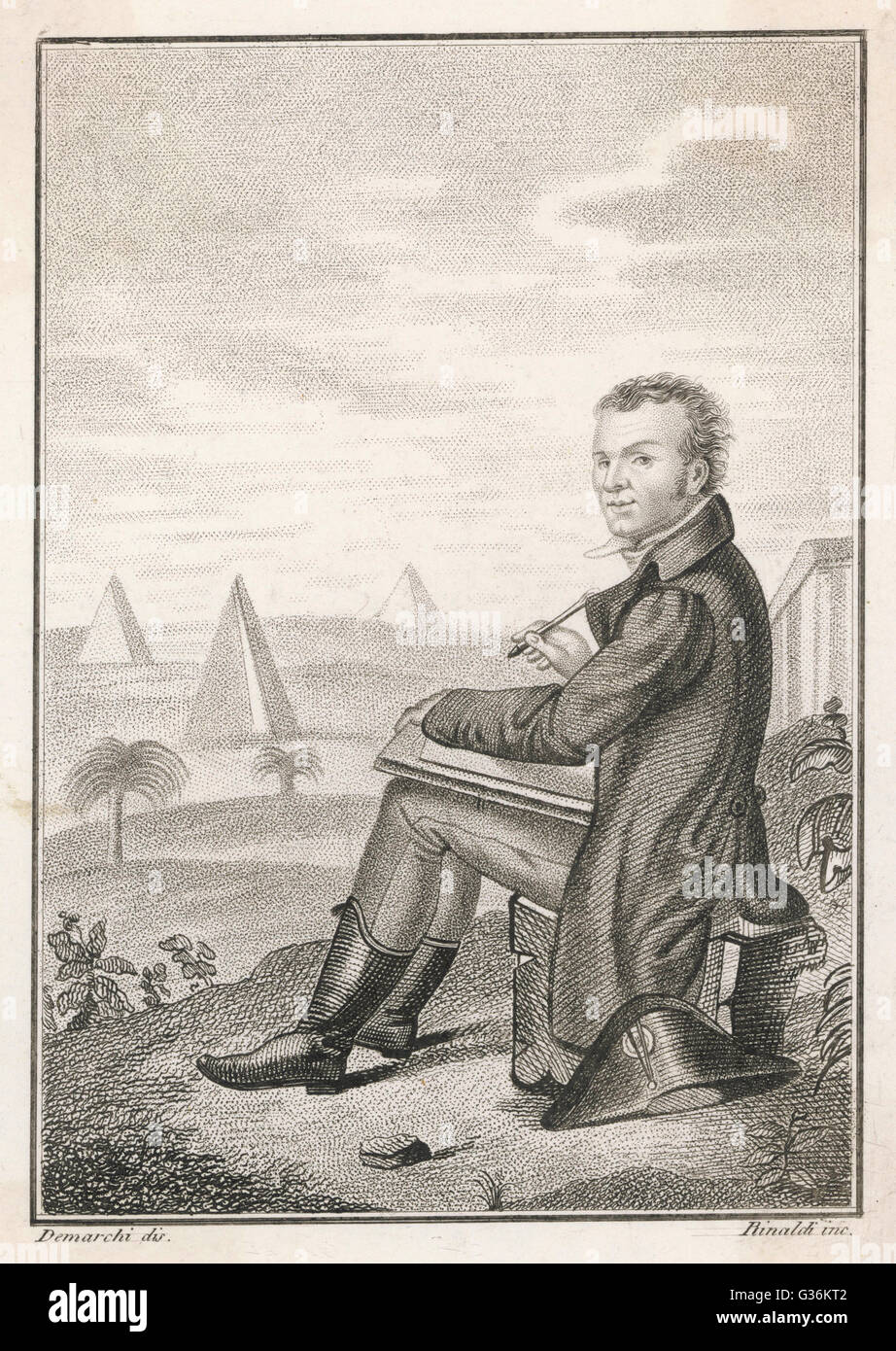 Dominique Vivant Denon (1747-1825) französische Archäologen in Ägypten Stockfoto