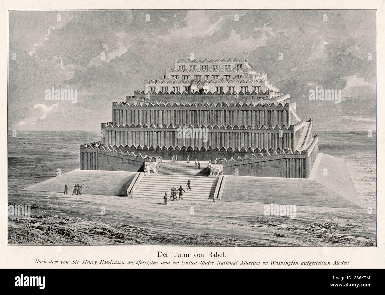 Der Turmbau zu Babel. Stockfoto