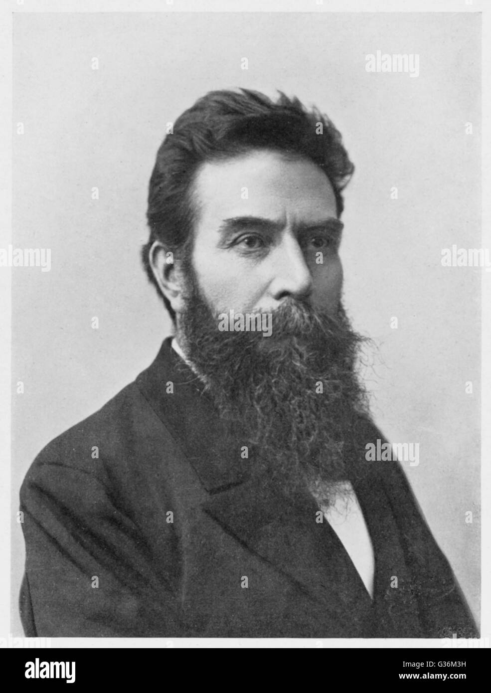 Wilhelm Conrad Rontgen (1845-1923), deutscher Physiker, entdeckte Röntgen, 1895 Nobelpreisträger 1901 Stockfoto