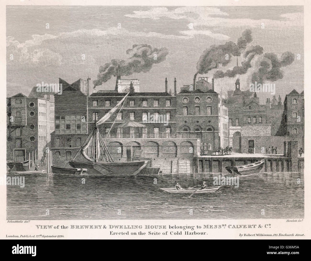 Calvert Brauerei, London Außenansicht; errichtet auf dem Gelände des kalten Hafen Datum: 1820 Stockfoto