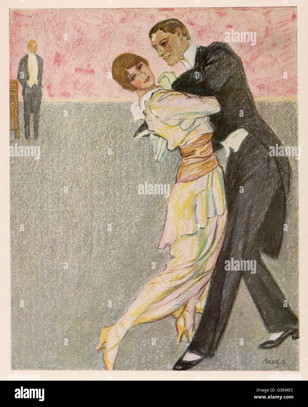 Ein Paar tanzt den Tango Argentino Stockfoto