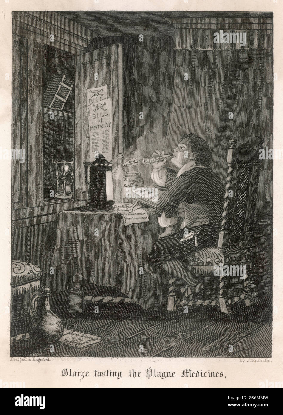 Die große Seuche von London von 1665 Stockfoto