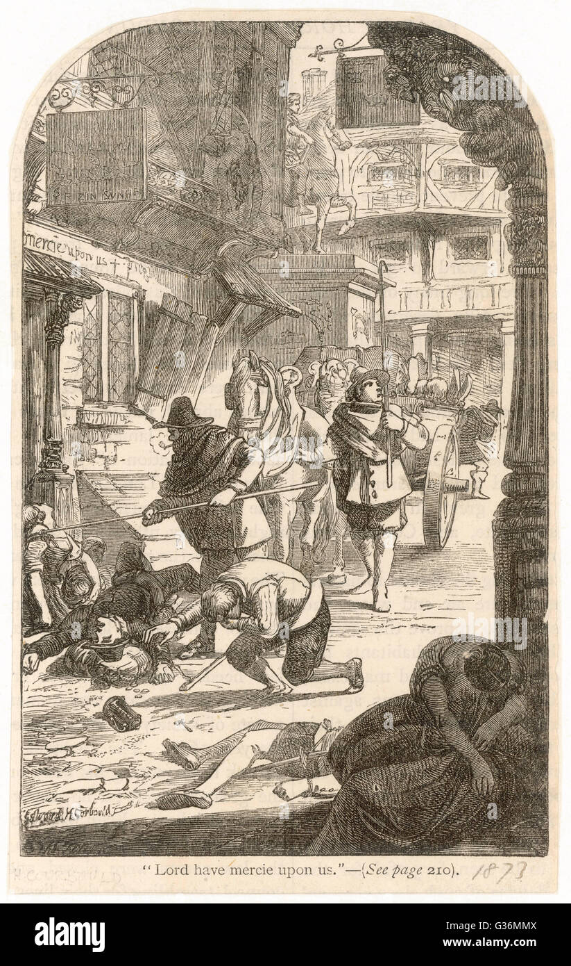 Die große Seuche von London von 1665 Stockfoto