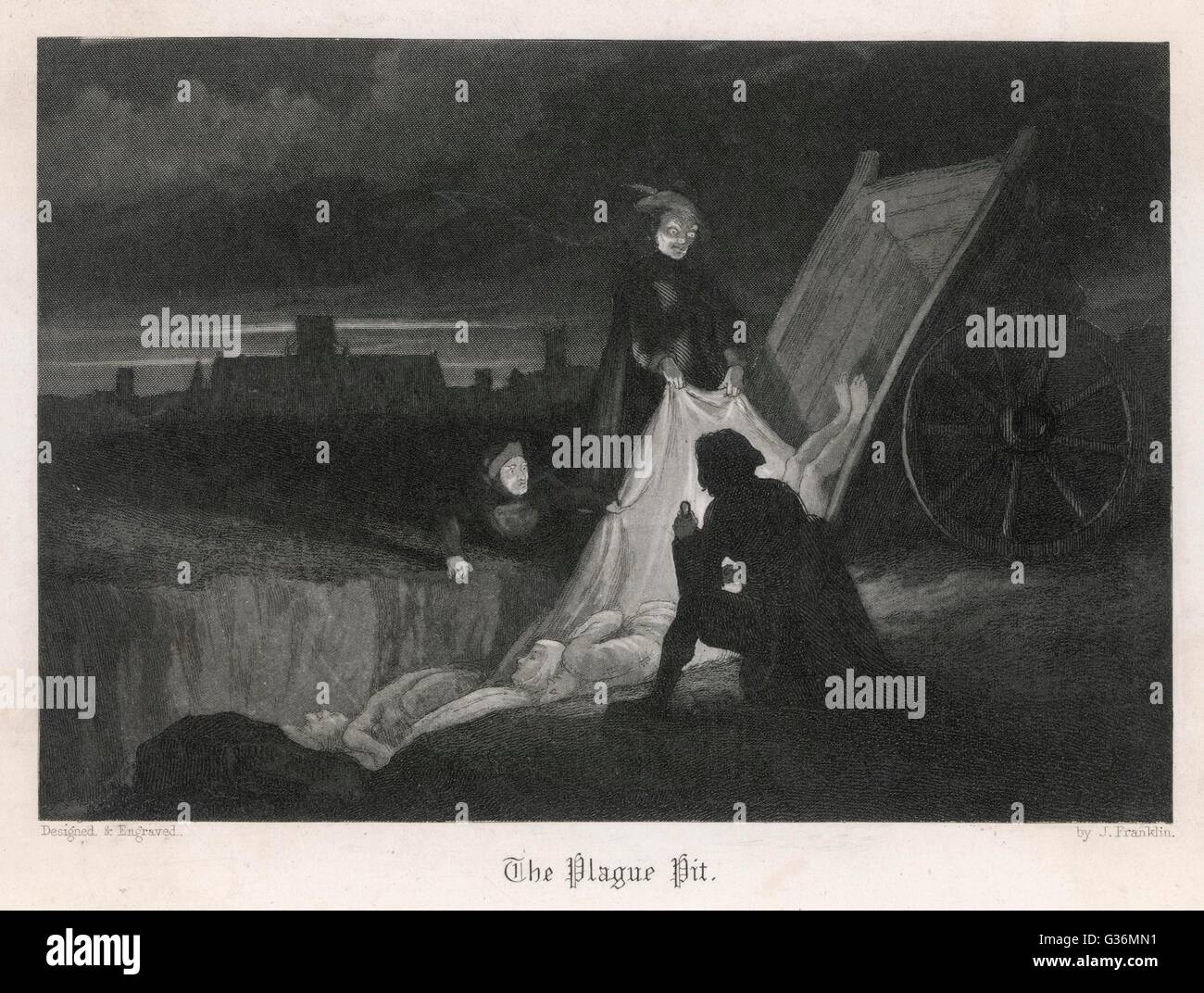 Die große Seuche von London von 1665 Stockfoto