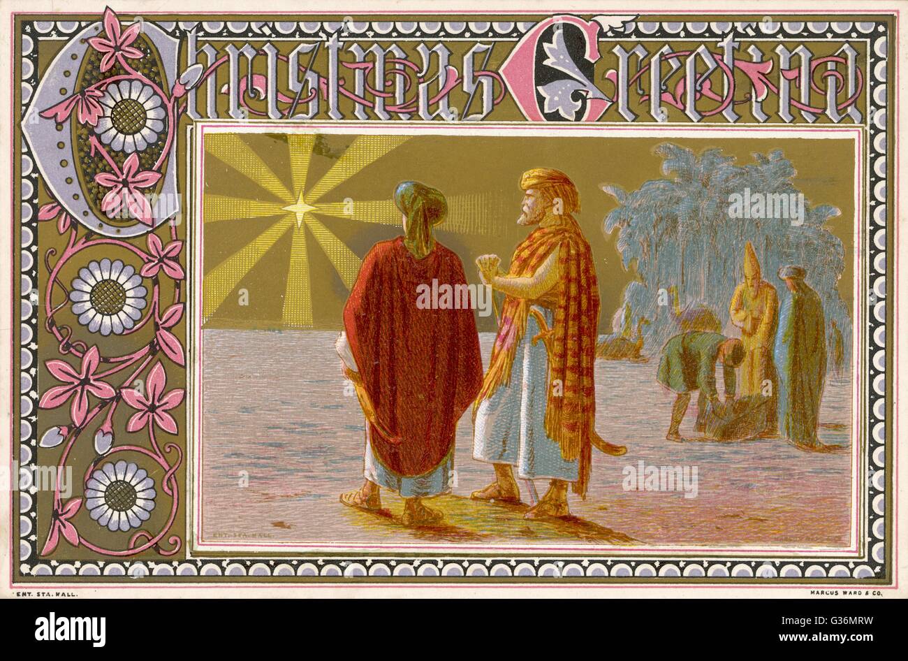 Weihnachtskrippe Der Drei Weisen Stockfoto