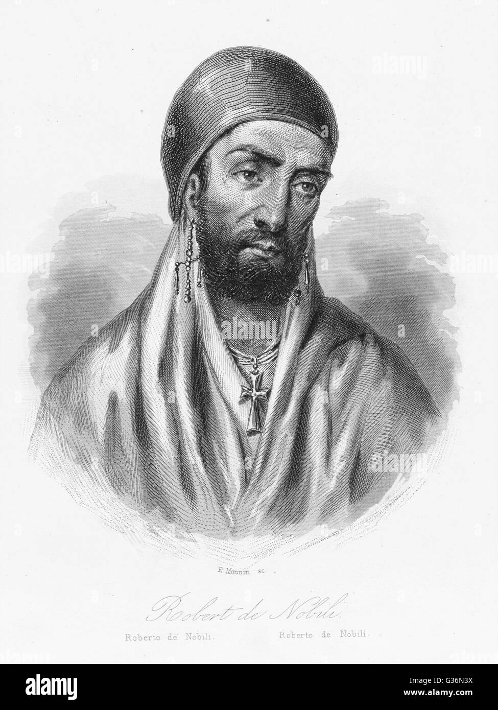 Roberto de Nobili, italienischer Missionar Stockfoto