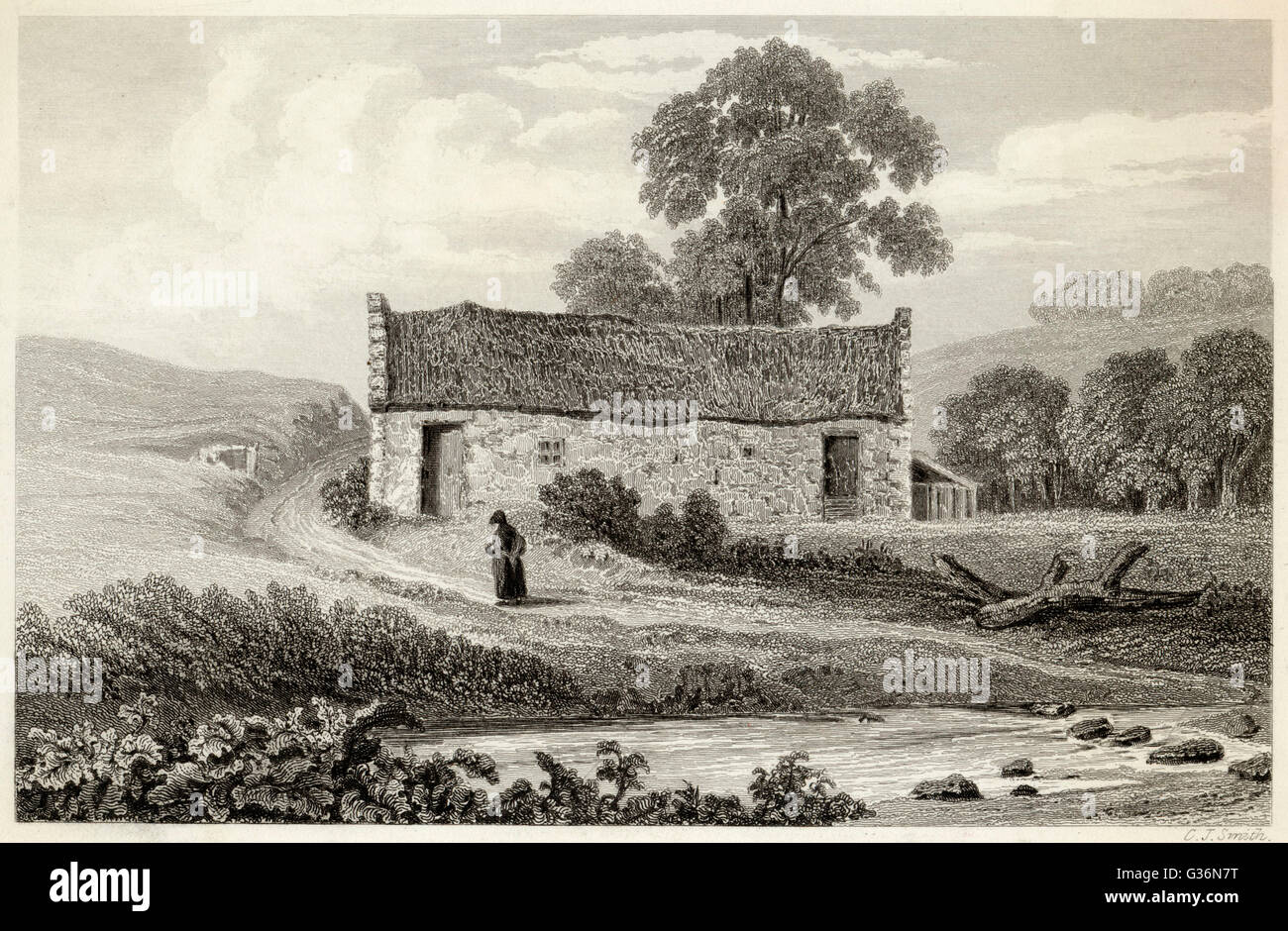 Fabrik in Bannockburn, wo James III. Aus Schottland getötet wurde Stockfoto