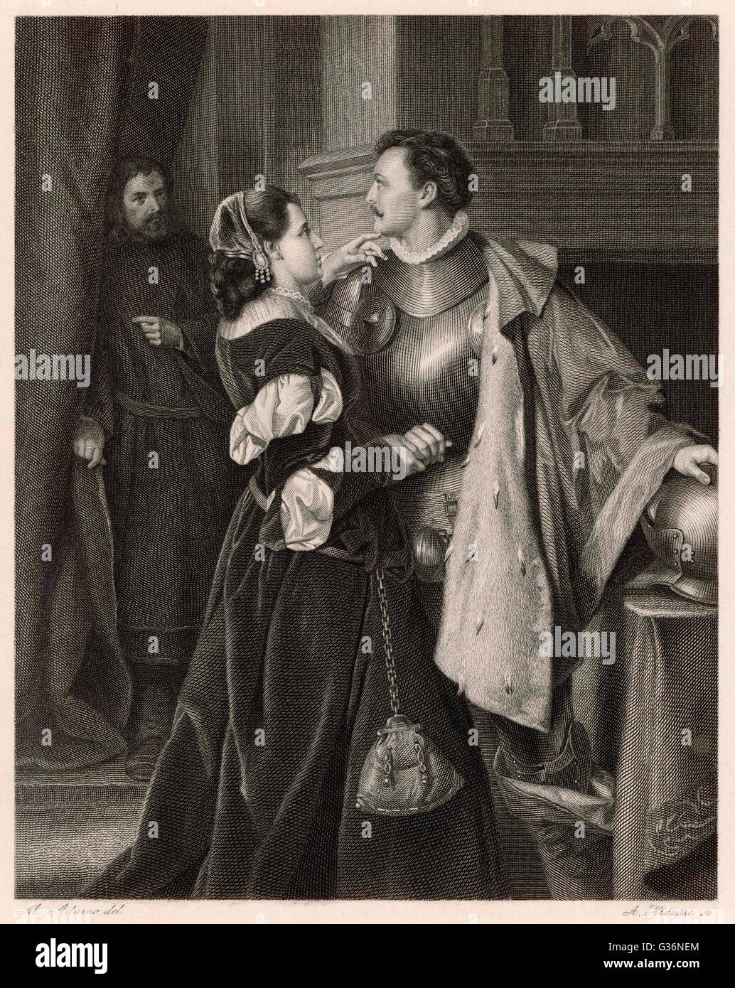 Szene aus Shakespeares Geschichte Rolle, Henry IV, ich in der Hotspur