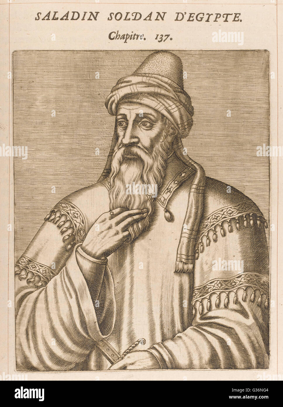 Salah Ad-Din Yusuf Ibn Ayyub (1138-1193), bekannt als Saladin, muslimischen Sultan von Ägypten und Syrien (regierte 1174-1193).      Datum: ca. 1180 Stockfoto