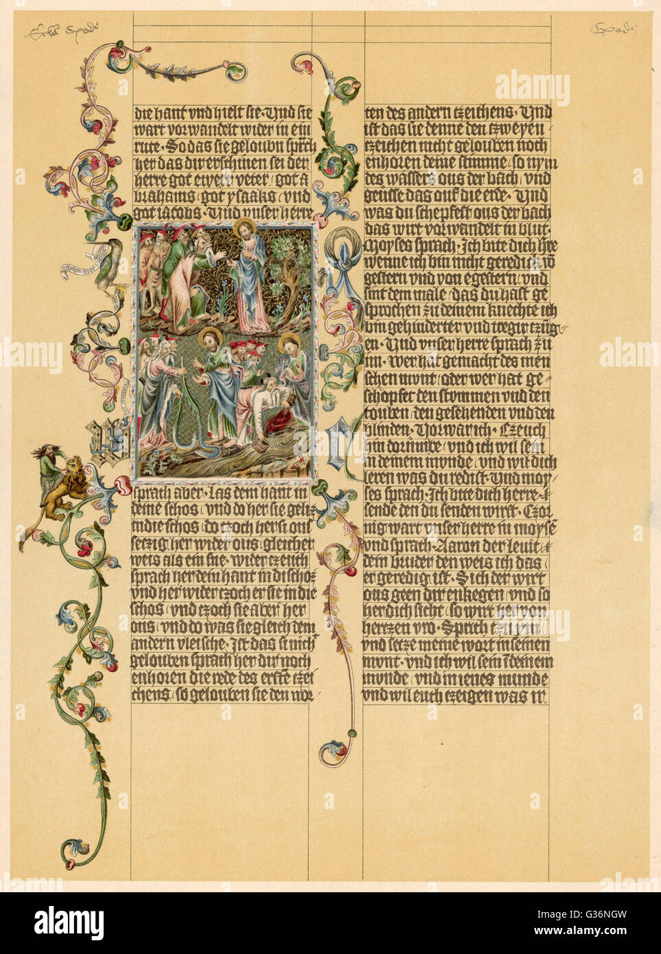 Eine Seite Aus Der Illuminierte Handschrift Bekannt Als