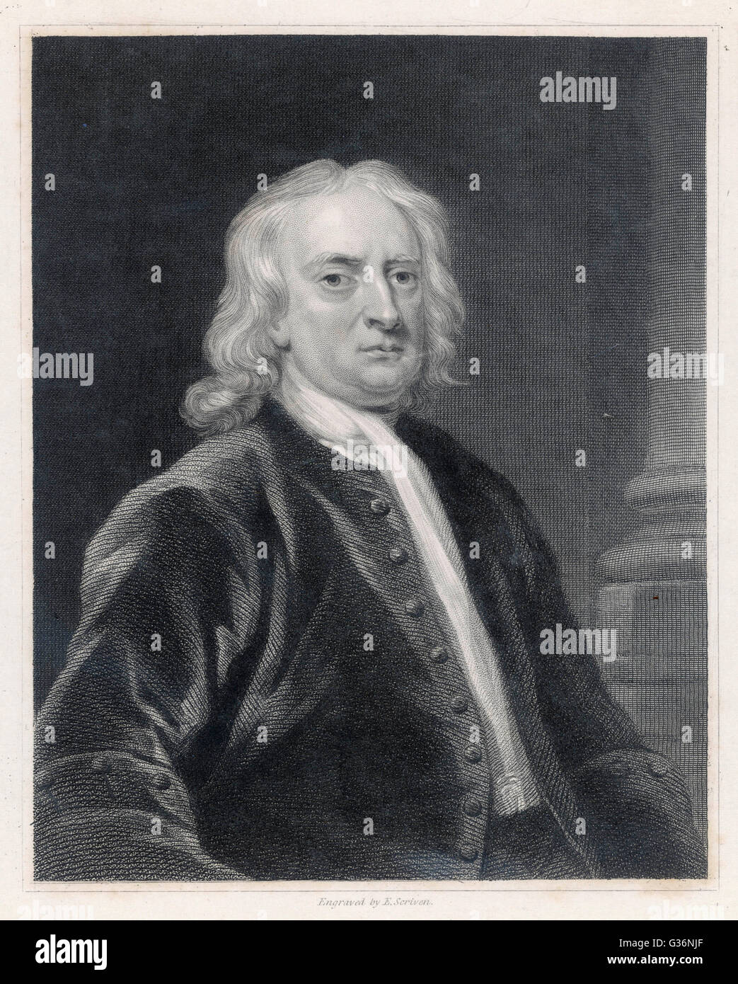 Sir Isaac Newton, englischer Mathematiker Stockfoto