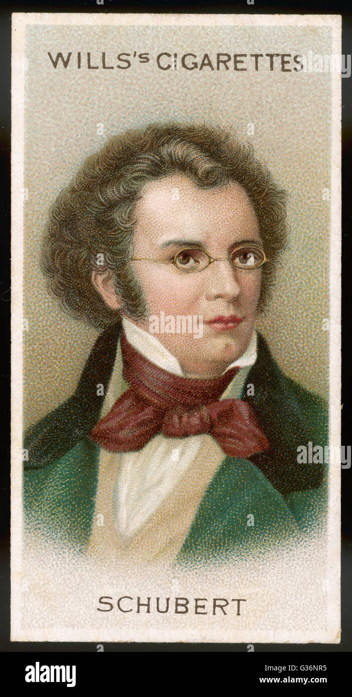 Franz Schubert, österreichischer Komponist und Musiker Stockfoto