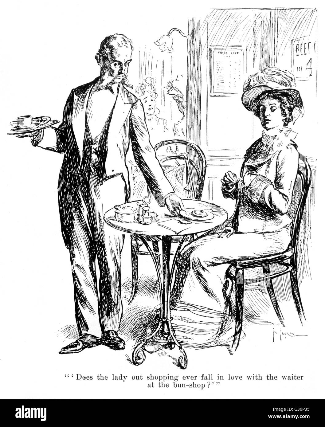 Nachmittagstee wird in einem Teeladen serviert Stockfoto