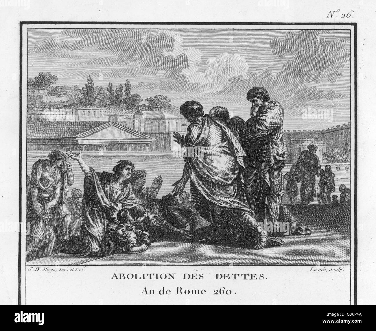 Schuldenerlaß im antiken Rom Stockfoto