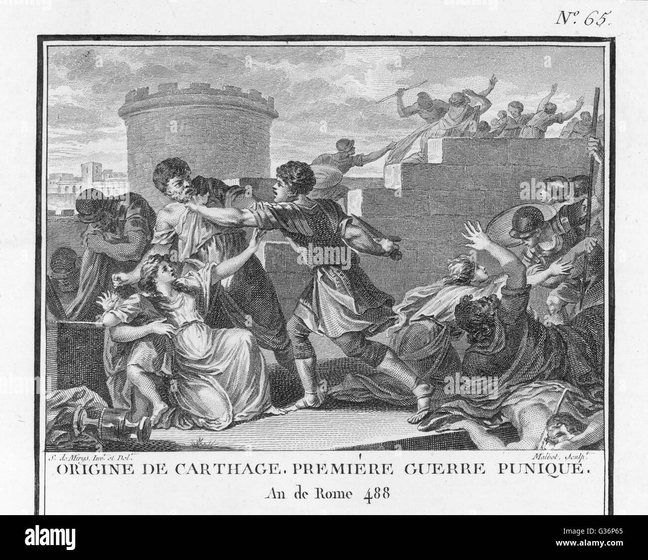 Punic Wars, Angriff auf Karthago, Sizilien Stockfoto