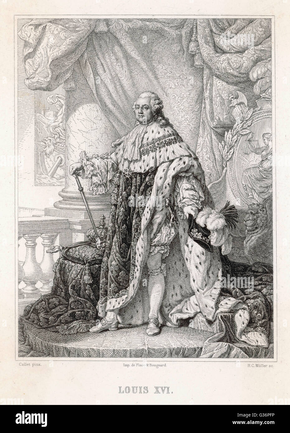 Ludwig XVI., König von Frankreich, Porträt in voller Länge Stockfoto