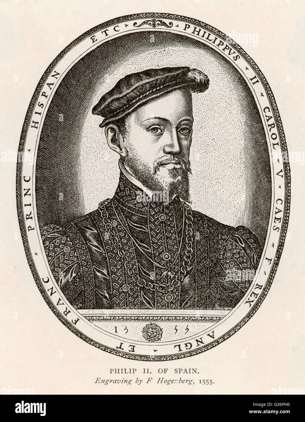 Philip (Felipe) II, König von Spanien (regierte 1556-1598). Er war auch König von Portugal, Neapel und Sizilien, und Weile verheiratet mit Mary I, König von England und Irland.      Datum: 1527-1598 Stockfoto