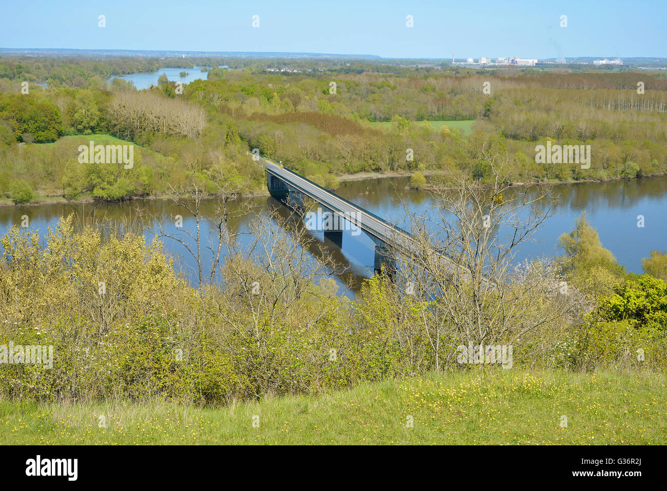 Um Candes-Saint-Martin in Frankreich Stockfoto