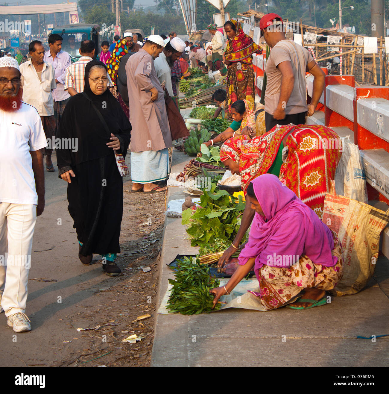 Dorfmarkt. Khulna, Bangladesh. Stockfoto