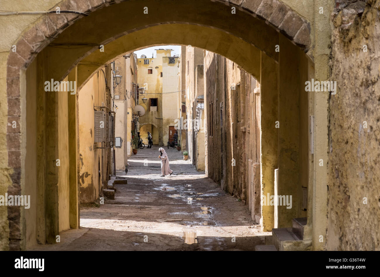 In der Medina (Altstadt) von El Jadida, einem ehemaligen portugiesischen Festungsstadt an Marokkos Atlantikküste Stockfoto