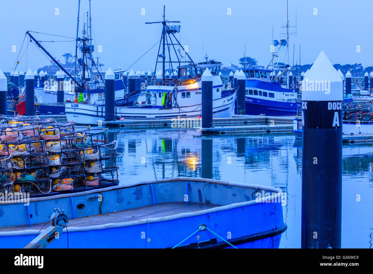 Crescent Hafen in Crescent City Stockfoto