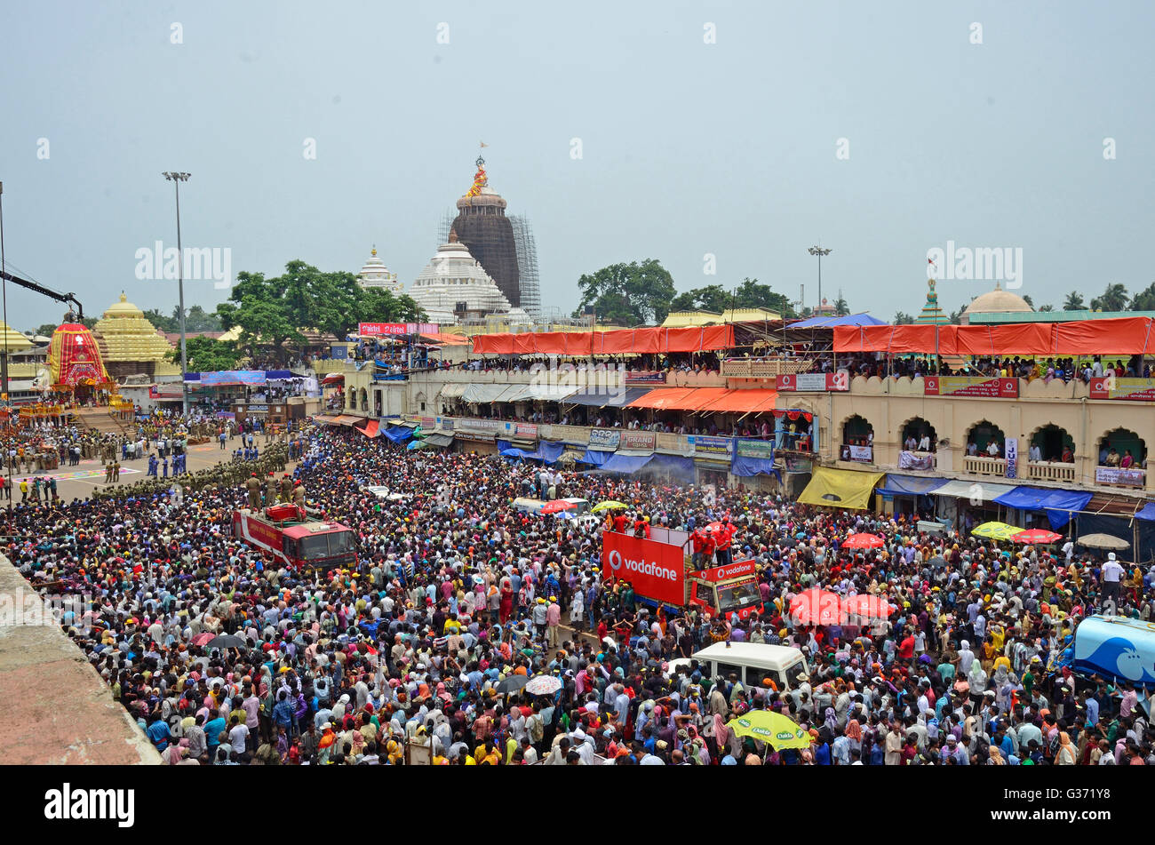 Rathyatra oder Chariot Festival, in der Nähe von Jagannatha Tempel, Puri, Orissa, Indien Stockfoto Rathyatra oder Chariot Festival, in der Nähe von Jagannatha Tempel, Puri, Orissa, Indien Stockfoto