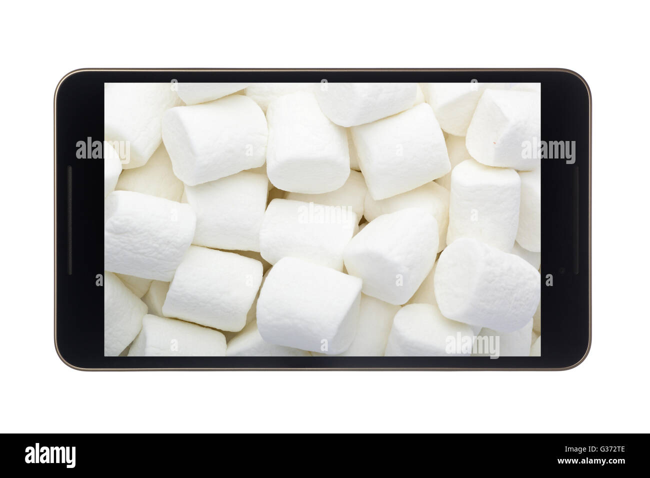 Eibisch in Android-Smartphone - Konzept für Betriebssystem Android Marshmallow Stockfoto