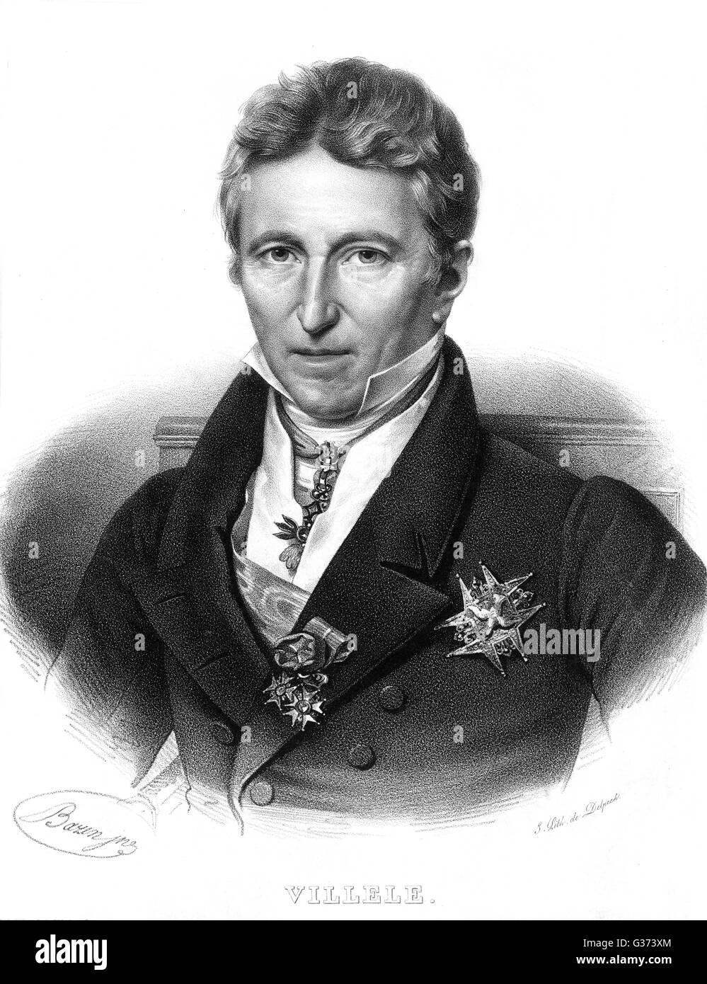 JEAN BAPTISTE VILLELE Stockfoto