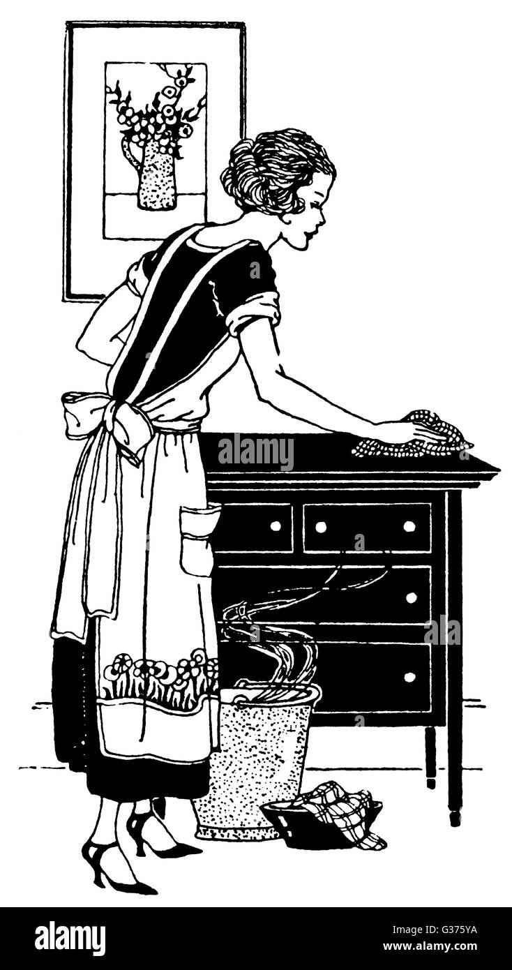 MÖBEL POLIEREN Stockfoto