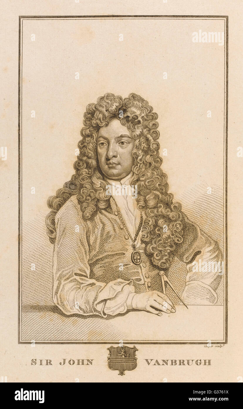 SIR JOHN VANBRUGH Dramatiker und Architekt Autor von "Die provozierte Ehefrau" und von Castle Howard.       Datum: 1664-1726 Stockfoto