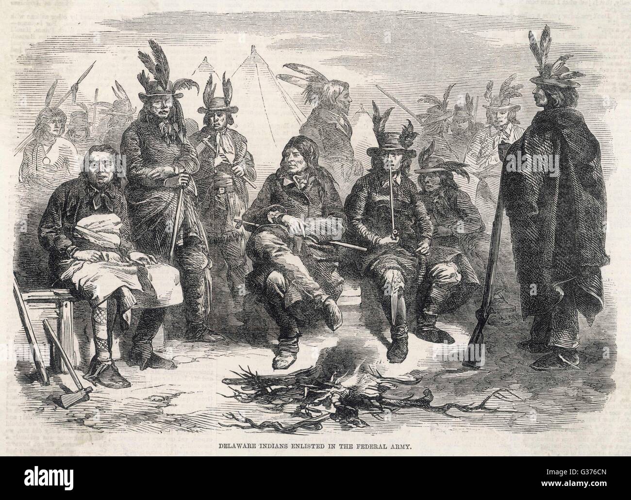 Amerikanische Ureinwohner im Amerikanischen Bürgerkrieg Stockfoto