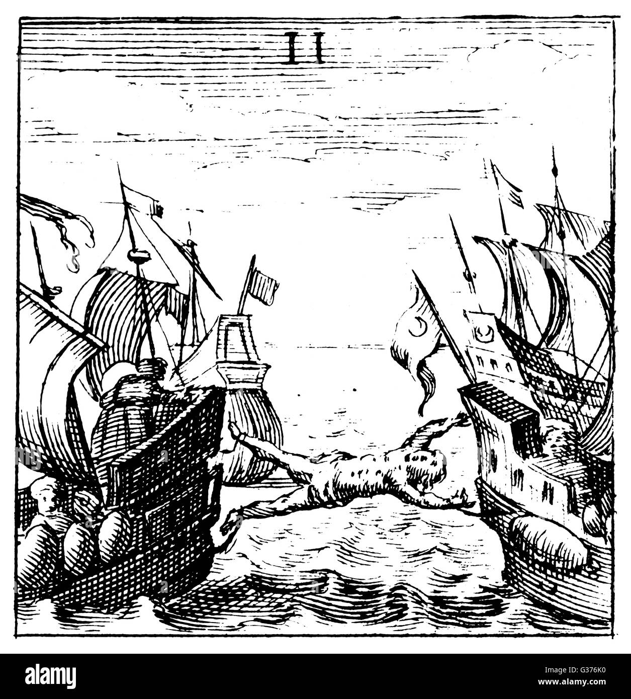 Ein Beispiel für eine Methode von Barbary Piraten, um ihre christlichen