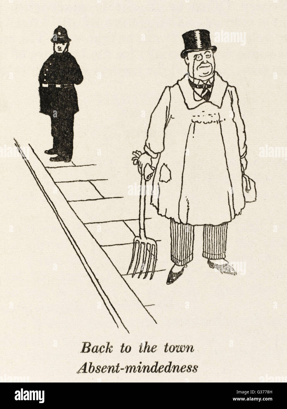 Stadtmenschen, die vom Land zurückgekehrt sind - W H Robinson Stockfoto