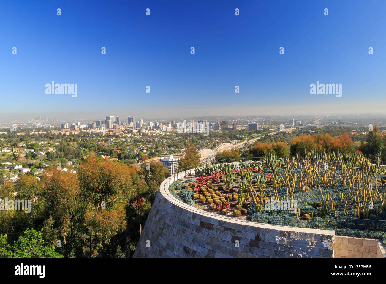 FEB 11, Los Angeles: Das berühmte Getty Center auf 11. Februar 2015 in Los Angeles Stockfoto