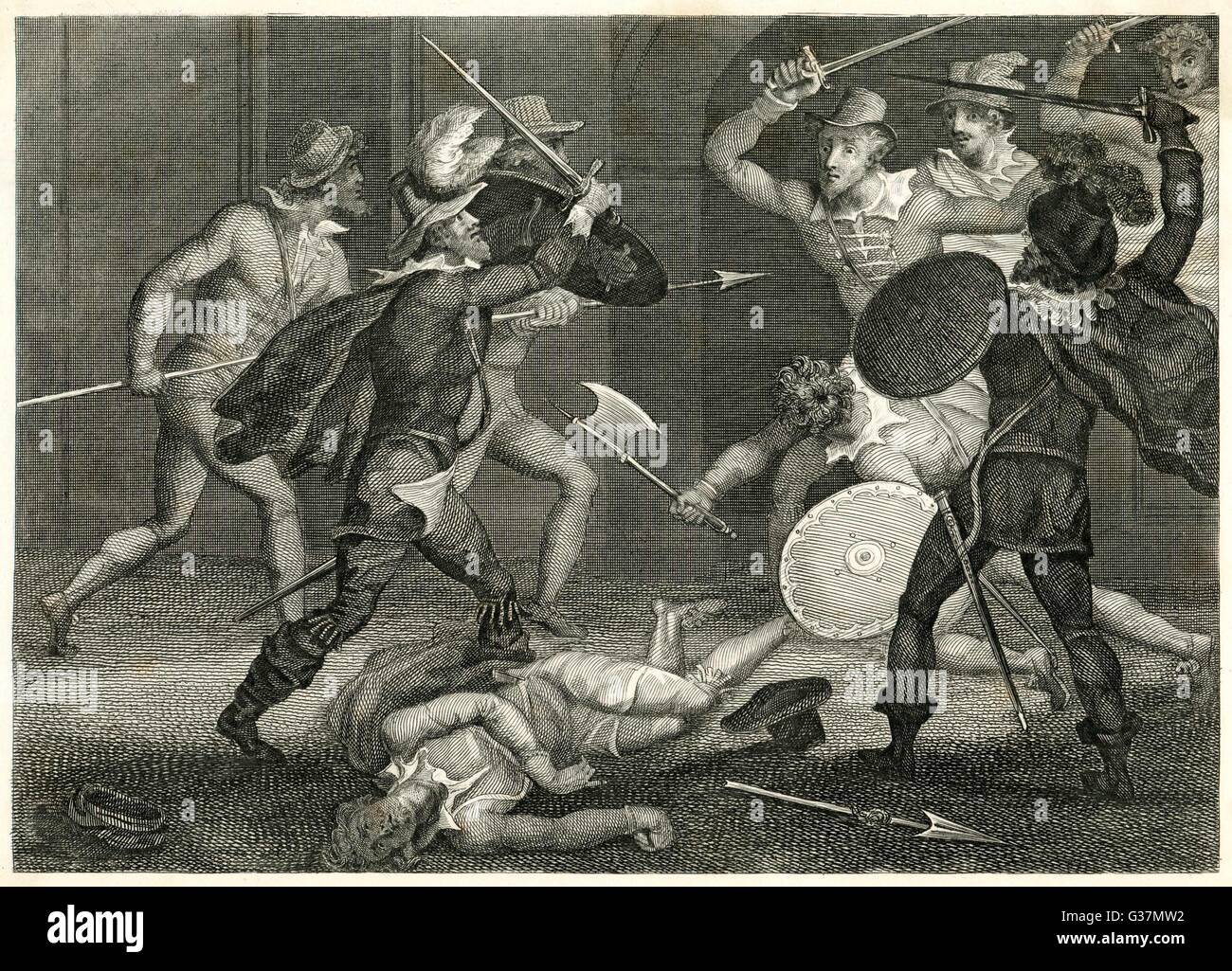 SCHIESSPULVER/FLUCHTVERSUCH Stockfoto