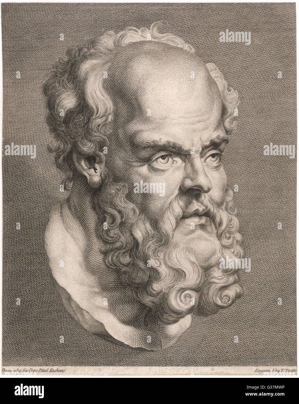 Der griechische Philosoph Sokrates Datum: 470-399 v. Chr. Stockfoto